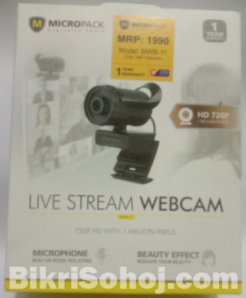 Micropack MWB-11 720P 1MP Live Stream Webcam